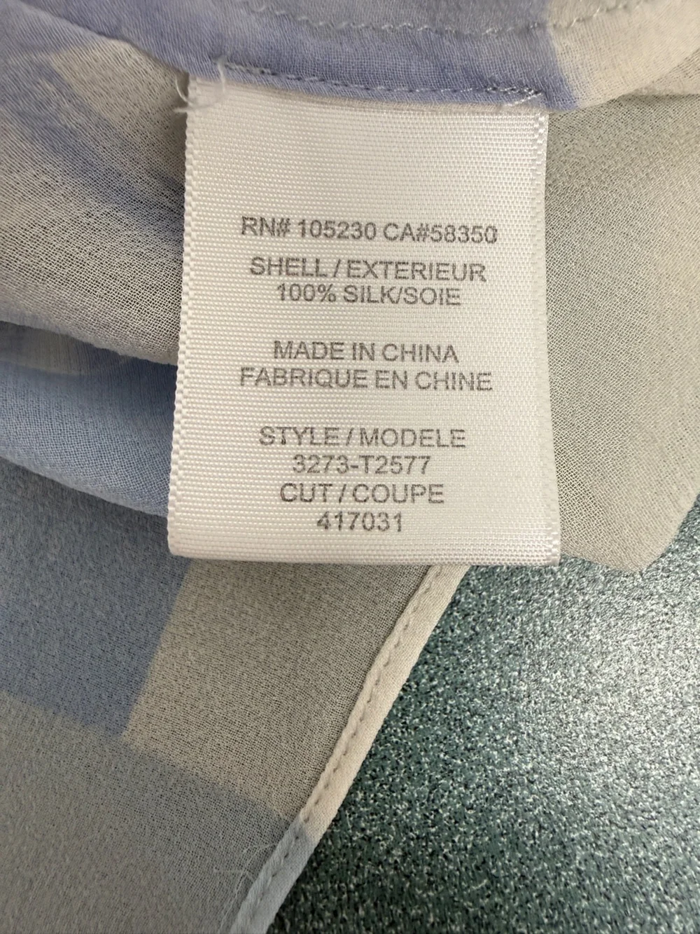JOIE Sleeveless Geometric Print Silk Top Blouse  Light Blue Women’s Medium